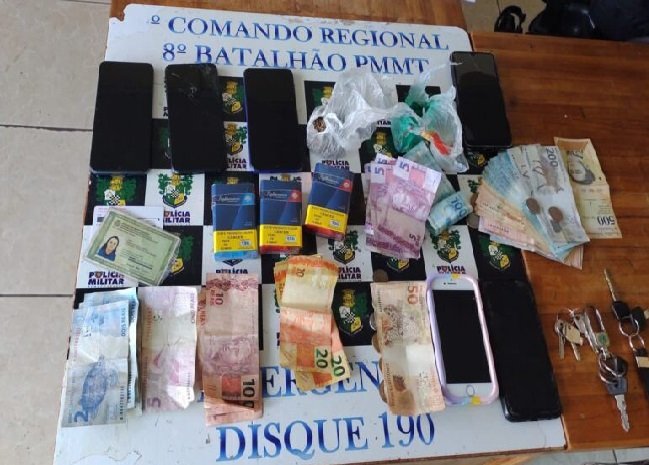 Oito pessoas são conduzidas por tráfico de drogas em bar na MT-208