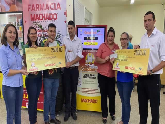 Grupo JCM, Machadao Atacadista e Machadao Supermercados realiza a entrega de R$ 20mil para entidades em Colíder, matupá e Alta Floresta. (Fotos