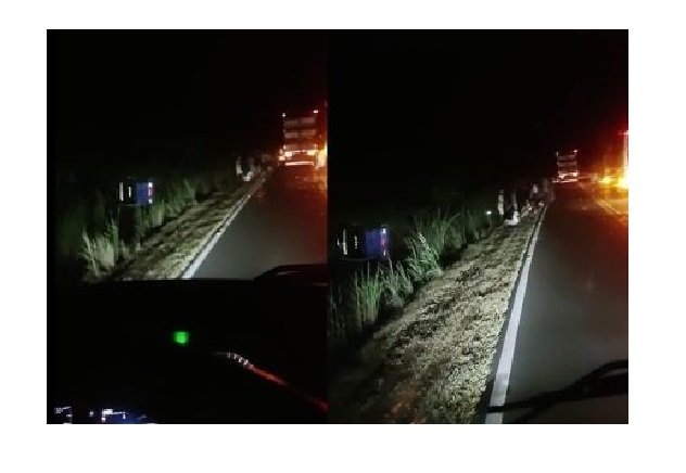 Ônibus tomba e deixa passageiros feridos em rodovia; veja vídeo