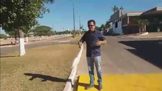 Vereador de Guarantã do Norte inaugura quebra-molas