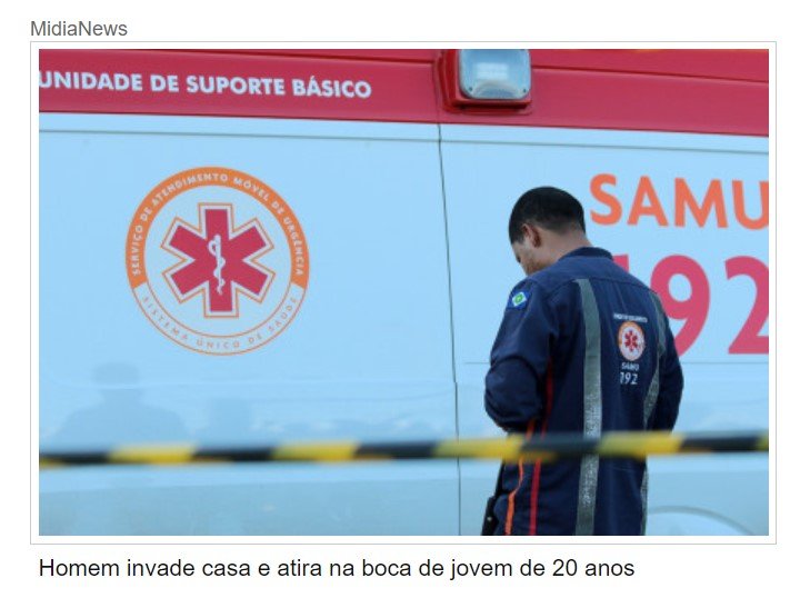 Alvo de bandido, jovem leva tiro na boca e facada, mas sobrevive