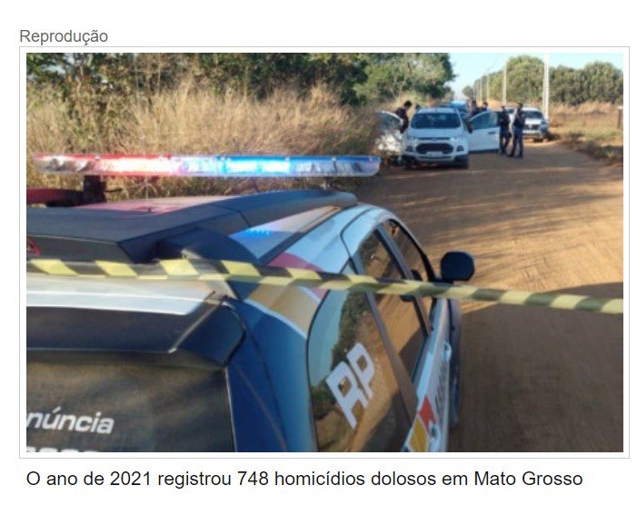 Em sete anos, homicídios dolosos caem 33% em Mato Grosso