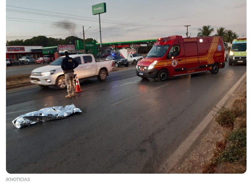Mulher morre após ser atropelada na BR-163