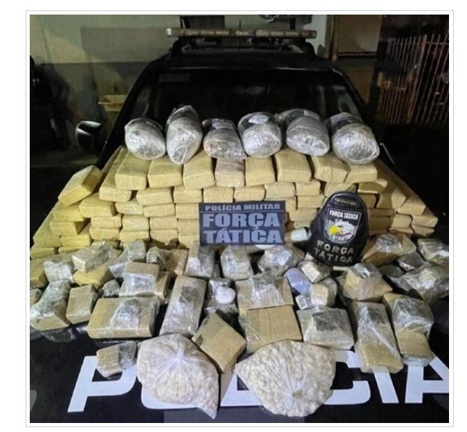 Quatro criminosos são presos com 120 kg de entorpecentes de facção criminosa em MT
