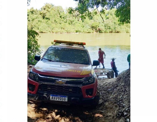 Bombeiros registram um afogamento ocorrido no Rio Peixoto, no municipio de Novo Mundo.