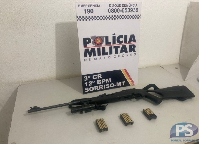 Homem é preso com rifle após denúncia de violência doméstica e estupro de vulnerável