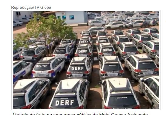 Crise financeira em MT atinge carros de polícia e ambulâncias