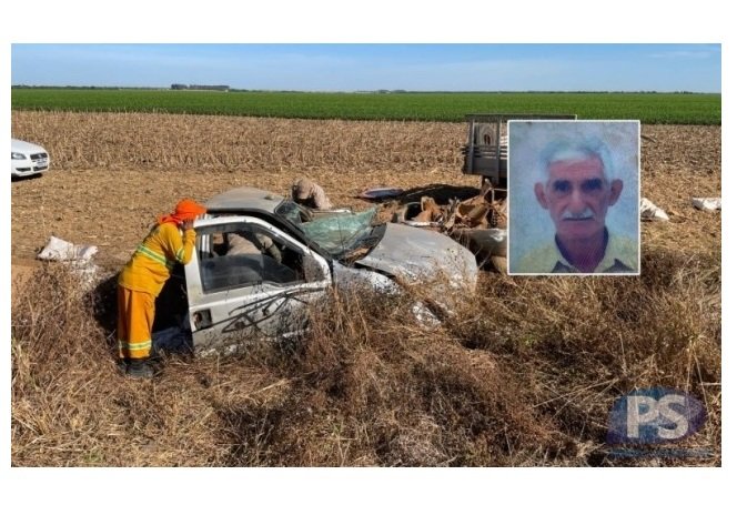 Idoso morre em acidente após ficar preso às ferragens