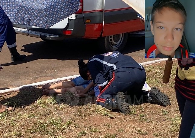 Família confirma morte de menino de 12 anos atropelado quando seguia para escola