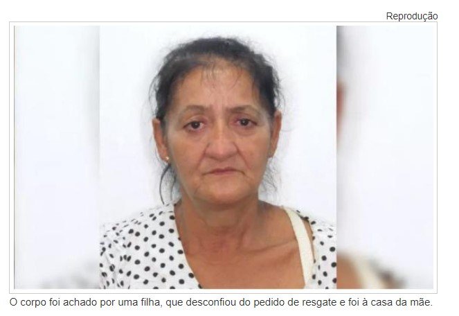 Adolescente estupra vizinha de 59 anos, mata a facadas e pede R$ 250 de resgate para filha