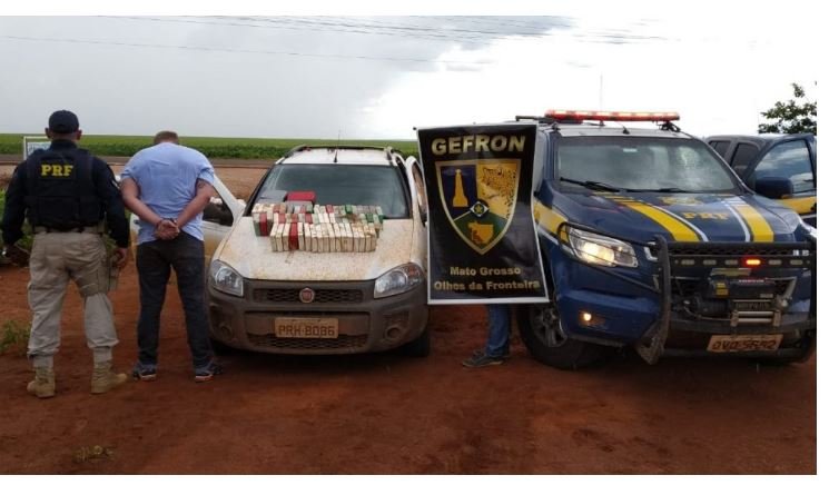 Motorista é preso com 62 tabletes de cocaína em rodovia em Nova Mutum