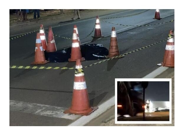 Homem é empurrado durante briga de trânsito e morre atropelado por carretas