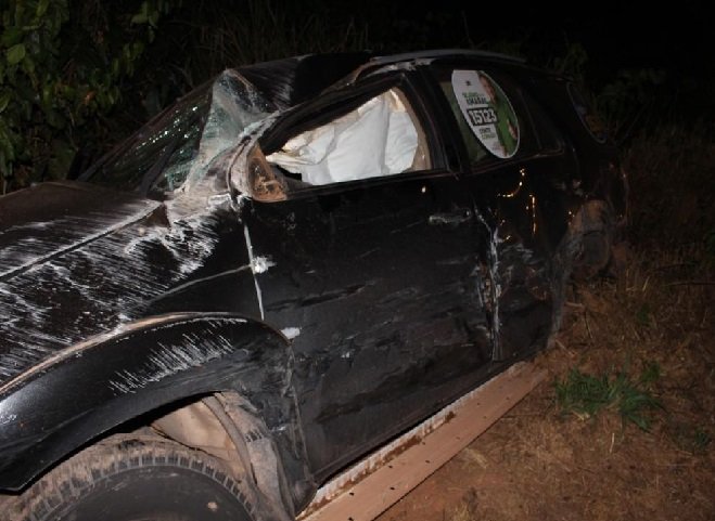 Candidato a deputado e equipe sofrem acidente na BR-163 em Sinop