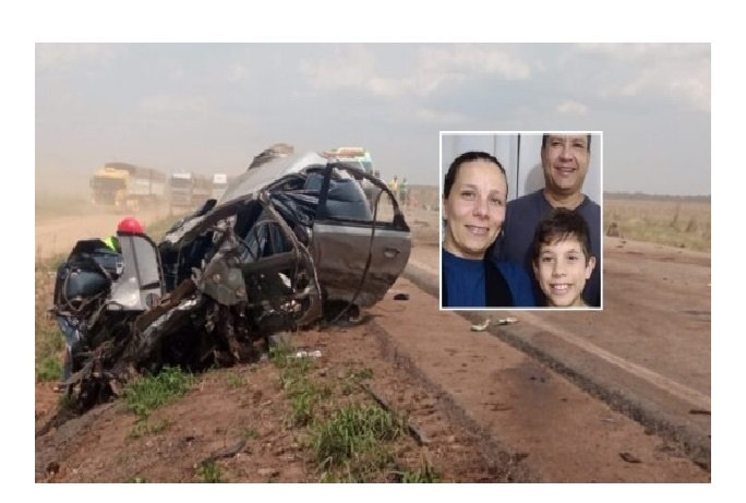 Casal de pastores e filho morreram em acidente na BR-163