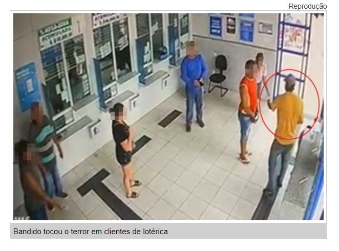 Vídeo: Bandido armado invade lotérica e 'toca terror' em clientes em Cuiabá