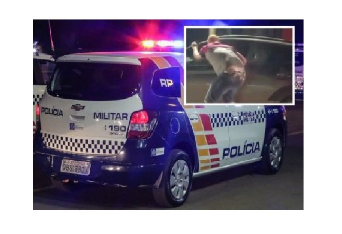 Homem tenta esfaquear outro após colisão em estacionamento