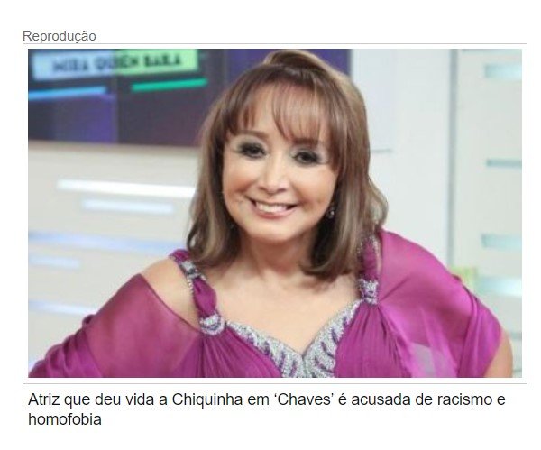 Atriz que deu vida a Chiquinha em ‘Chaves’ é acusada de racismo