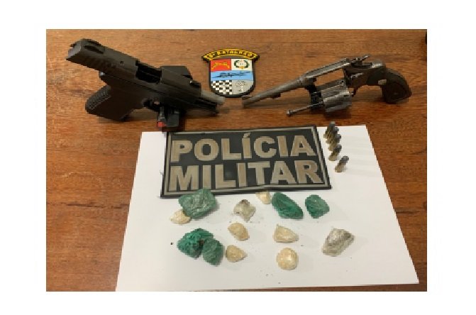 Dois presos e armas, munição e drogas apreendidas após tentativa de latrocínio em Nova Bandeirantes