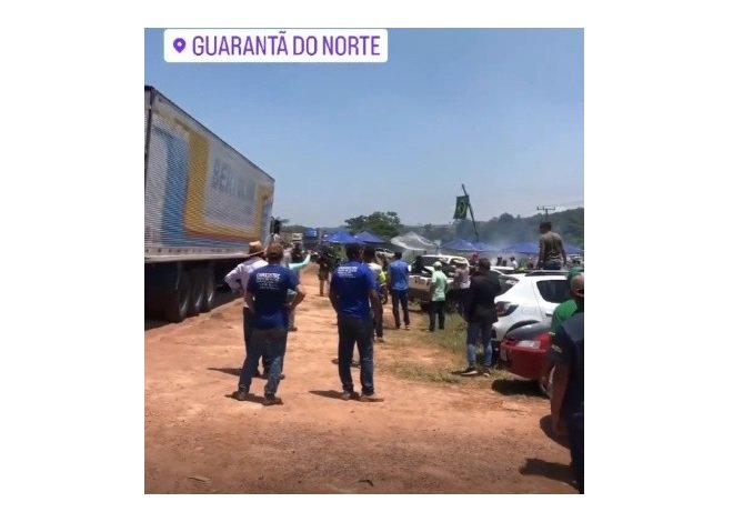 PRF usa spray de pimenta e bala de borracha para dispersar manifestantes em Guarantã do Norte