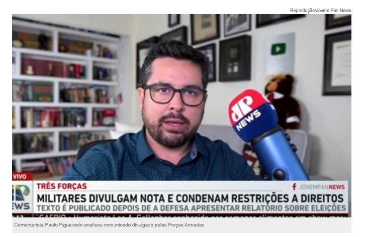 ‘Recado das Forças Armadas tem três destinatários’, analisa Figueiredo