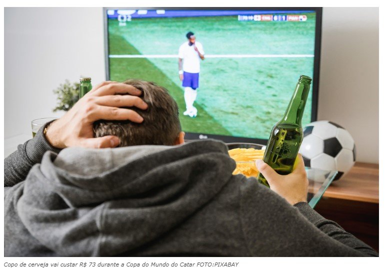 Copo de cerveja vai custar R$ 73 durante a Copa do Mundo do Catar