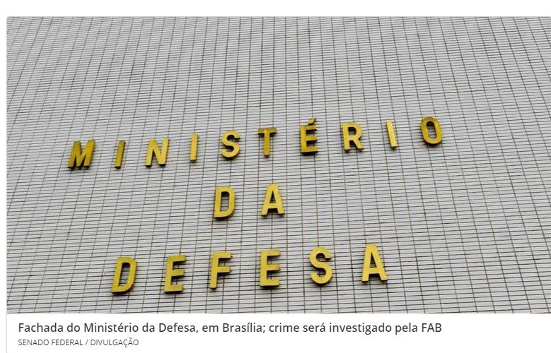 Militar da FAB mata colega com tiro na cabeça após discussão no Ministério da Defesa