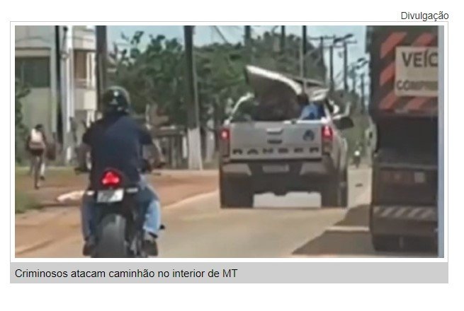 Vídeo mostra grupo armado abordando carreta em plena rodovia em MT; assista