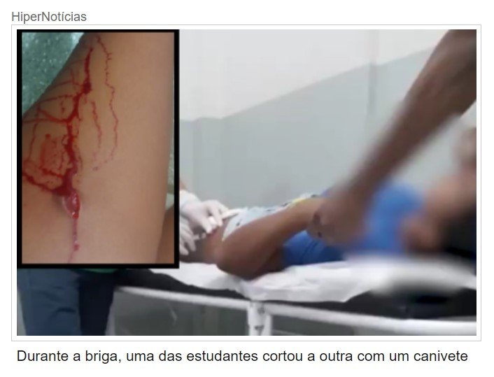 Aluna esfaqueia colega na frente da escola durante briga