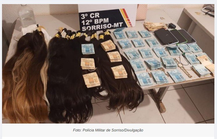 PM prende nora e mais três pessoas por furto de R$ 70 mil e cabelos para aplique da sogra em Sorriso