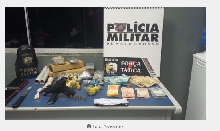 Homens são presos com drogas e arma em Sinop