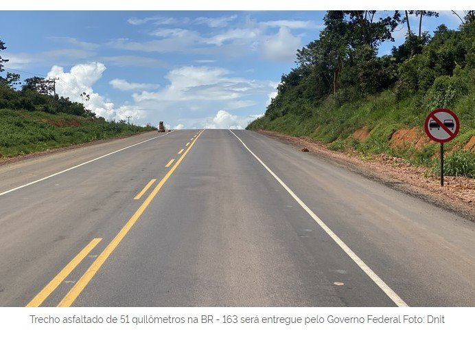 Após assumir concessão, Estado deve iniciar obras na rodovia BR-163 no primeiro semestre de 2023