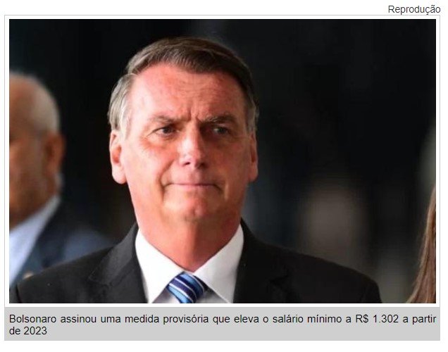 Bolsonaro assina MP que aumenta salário mínimo para R$ 1.302