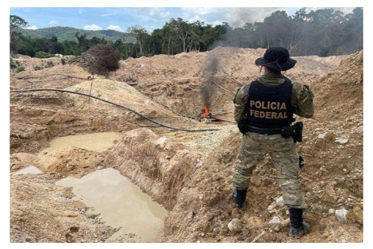 PF faz operação contra garimpo ilegal em terra indígena