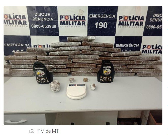 Força Tática apreende 35 tabletes de maconha e prende homem por tráfico de drogas