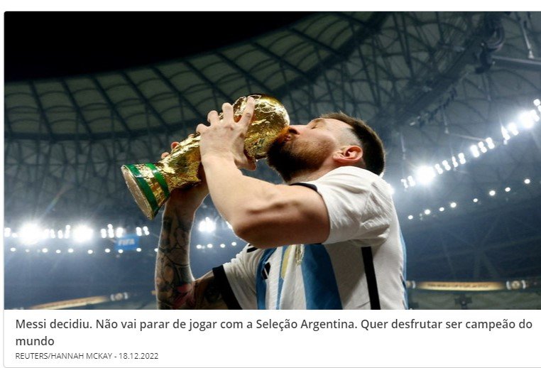 Festa na Argentina. Messi decide não se aposentar da Seleção. Vai desfrutar ser campeão do mundo
