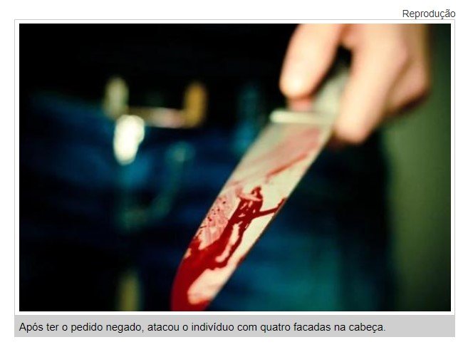 Jovem pede R$ 1 a homem, não recebe e o esfaqueia 4 vezes