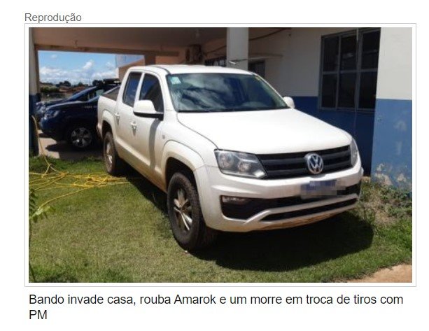 Criminosos roubam Amarok e um morre em troca tiros com a Polícia