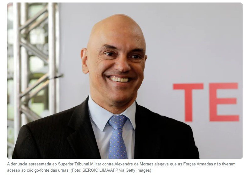 Tribunal Militar rejeita ação contra Moraes por abuso de autoridade