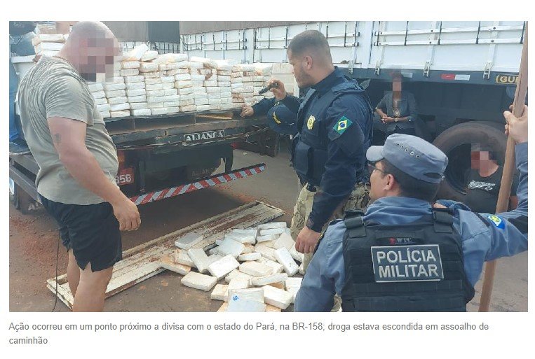 Polícia Militar e PRF prendem casal por tráfico e apreendem quase 200 kg de cocaína em Mato Grosso