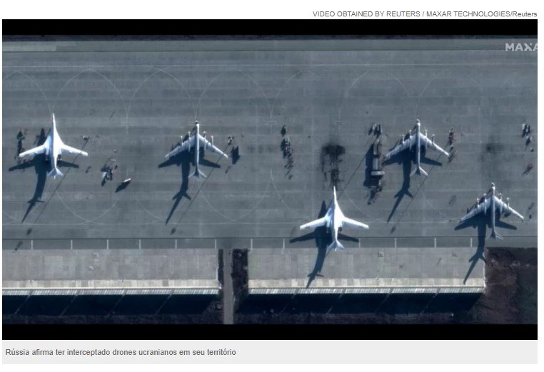 Drone ucraniano ataca base aérea da Rússia e mata três pessoas