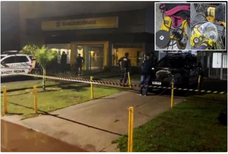 Dois ladrões são mortos e 3 presos durante furto a banco em cidade vizinha de Cuiaba.