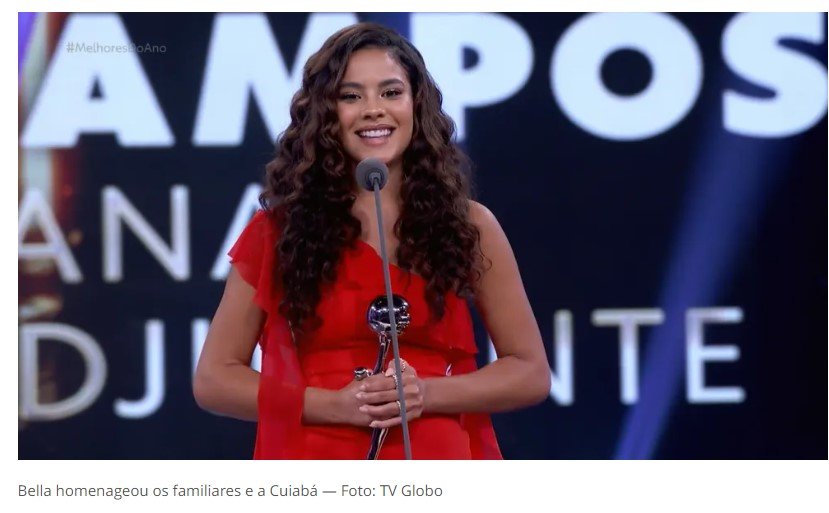 Atriz cuiabana é eleita melhor coadjuvante do ano e agradece Cuiabá