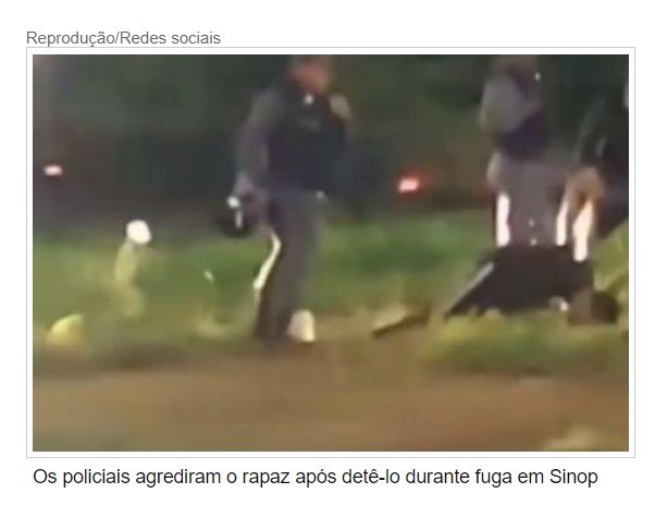 Policiais são filmados agredindo rapaz já imobilizado em Sinop