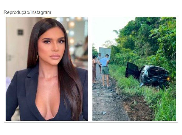 Ex-BBB Gizelly Bicalho sofre grave acidente de carro