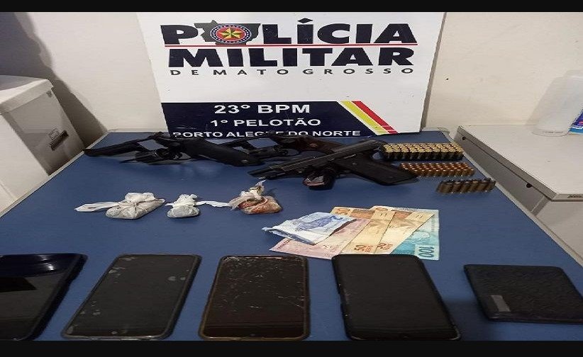 Quatro homens são presos com armas de fogo e 112 munições em cidade do interior
