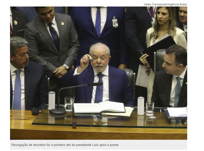 Lula revoga decretos, limita acesso a armas e suspende privatização da Petrobras e Correios