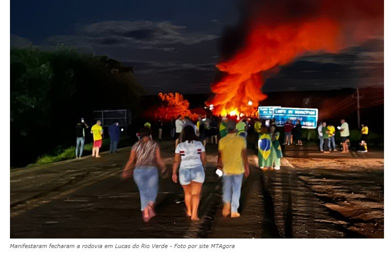 Atualização sobre manifestações em rodovias em Mato Grosso