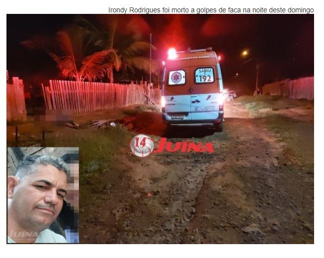Briga entre família termina com uma pessoa morta a facadas em interior de MT