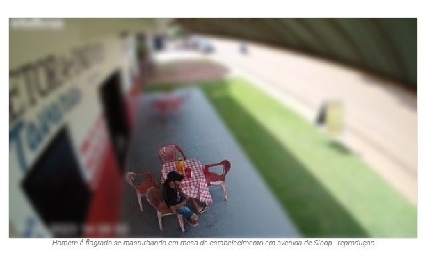 Homem é flagrado se masturbando em mesa de marmitaria em Sinop