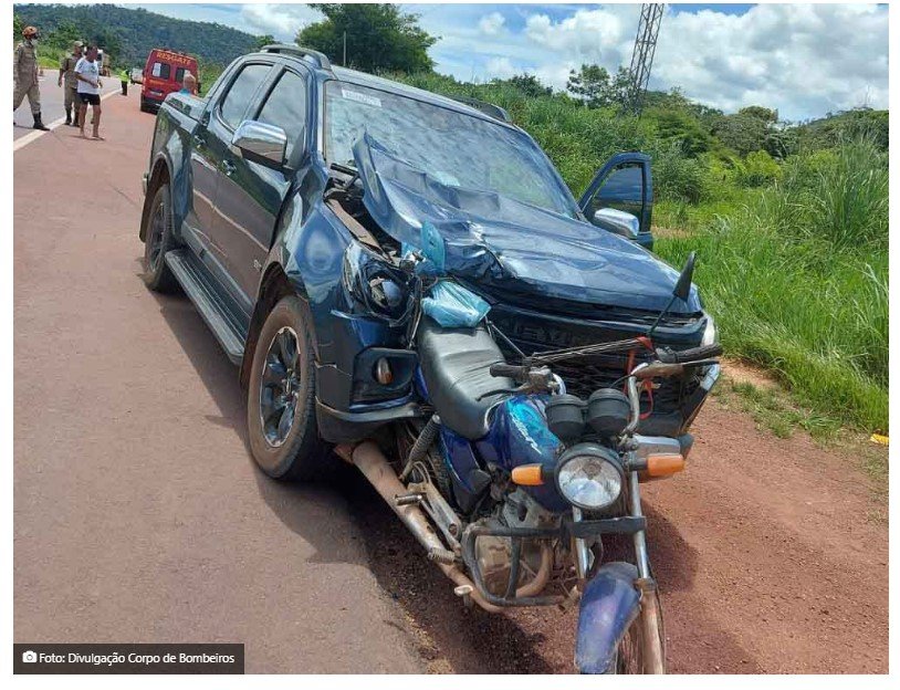 BR-163: motociclista falece após ser atingido por caminhonete em Guarantã do Norte